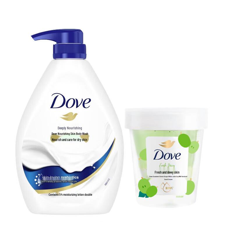 Dove Deep Nourishment Body Wash & Scrub Set