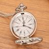 Retro Fashion Men's Hollow Spider Design Quartz Pocket Watch with Necklace,ideal Choice for Gifts