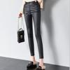 Damen Lederhose mit hohem Bund und Fleece für Herbst/Winter 2021 - Matt, Skinny, Lange Basis-Schicht