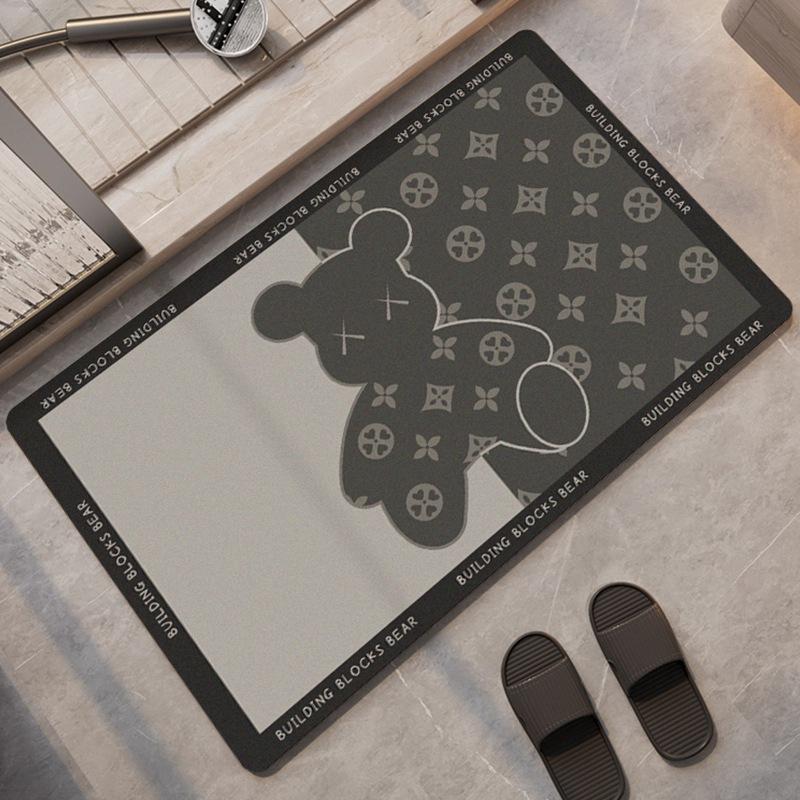 Könnyű Luxus Fürdőszoba Fürdőszoba Ajtószőnyeg Vízfelszívó Diatómaföld Puha Párna WC Csúszásgátló Párna WC U-alakú Lábpárna