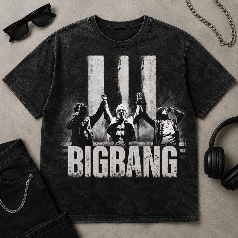 Summer Hot Sale BIGBANG 2026 World Tour Double Sided T Shirt 20th Anniversary Crown Tour Dates Print Oversized Tshirt Short Sleeve Casual Clothing