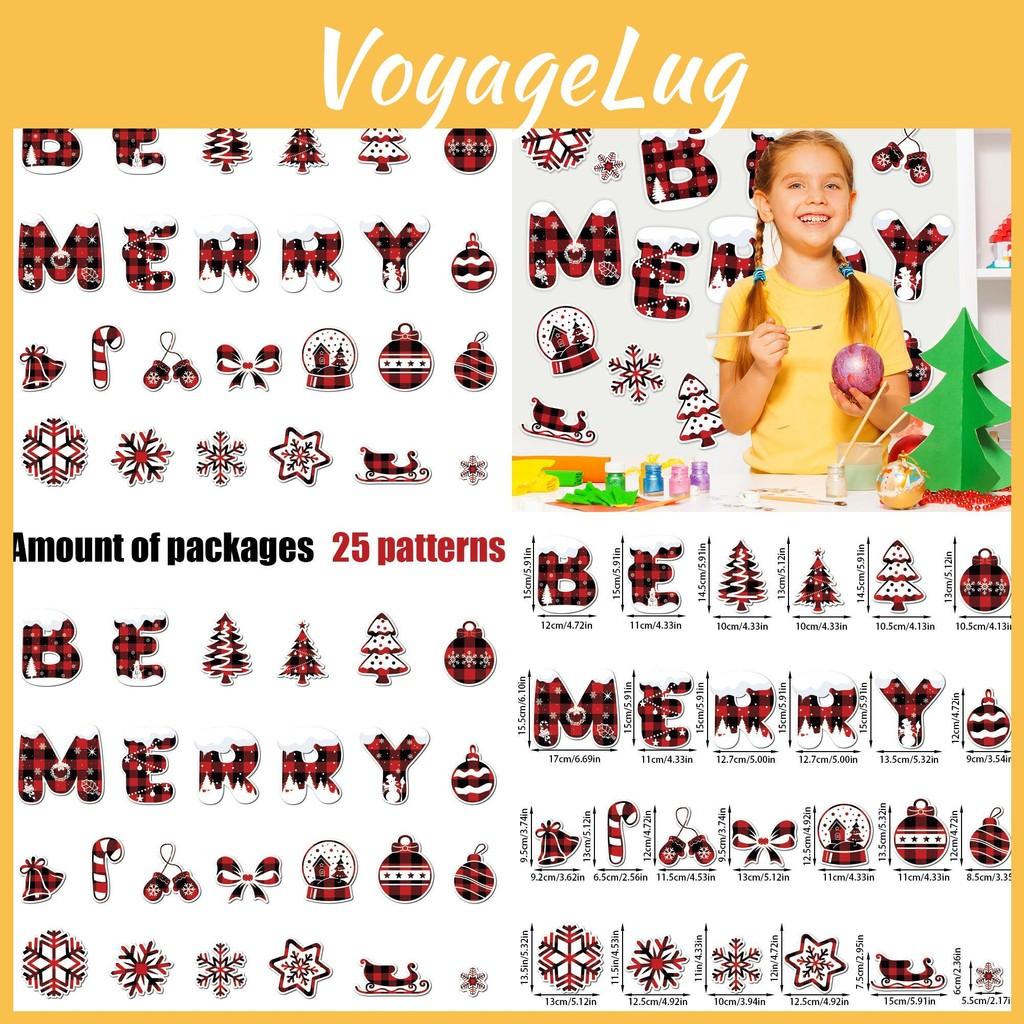 Snowflake Alphabet Christmas Paper Diy Card Stickers Decor For Holiday Events