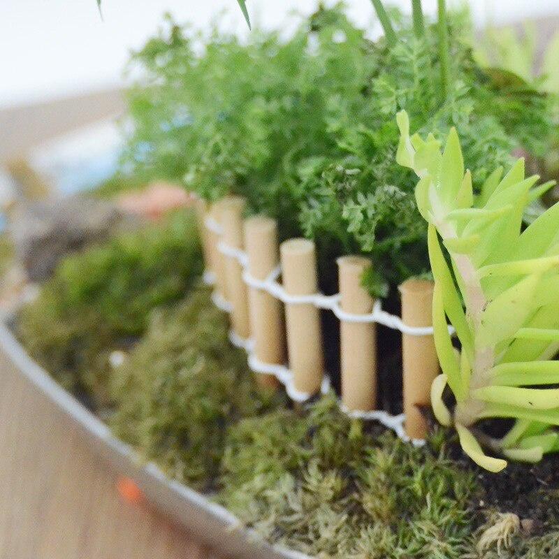 Handmade Wood Fence Palisade Miniature Fairy Garden Home Houses Decoration Mini Craft Micro Landscaping Decor DIY Accessories