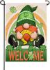 Artofy Welcome St Patricks Day Gnome Small Decorative Garden Ag, Rainbow Lucky Shamrock Clover Yard Lawn Outside Decor, Ir SSL