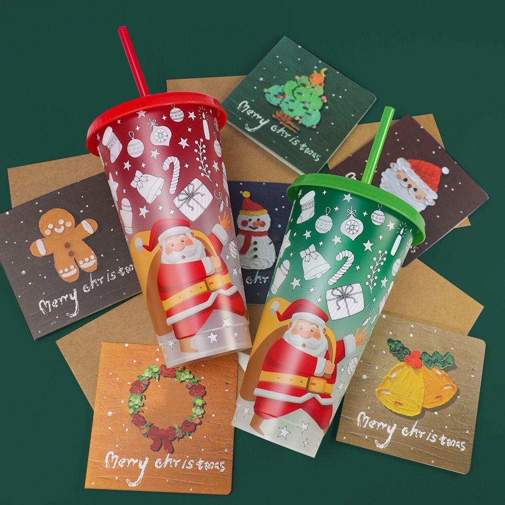 Dining Supplies Cold Drink Cup Plastic Straw Cup Portable Iced Coffee Cup Kitchen
