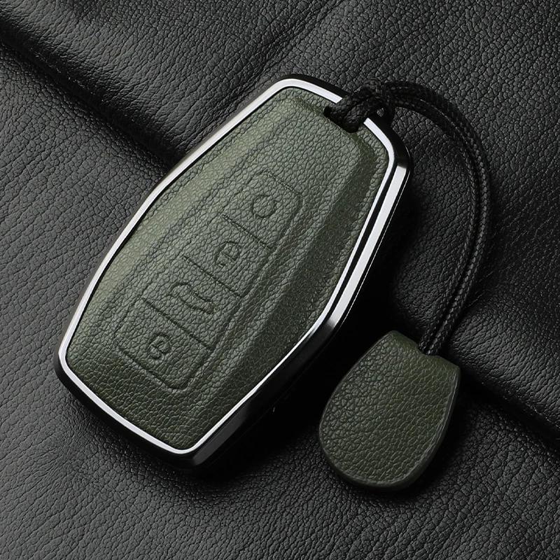 For Geely Car Key Case Cover  Coolray X6 X7 Geometry C Emgrand Global Kulrey Hawk Gx7 Okavango Nl3 Metal And Leather