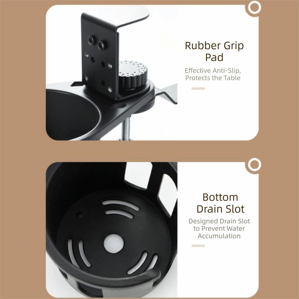 Adjustable Cup Holder 360 Degree Rotating Anti Spill Desk Mug Bracket Anti Fall Design Non Slip Table Cup Holder Office Desk Cup Holders 5