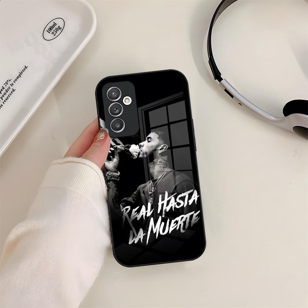 Anuel AA Rapper Hot Phone Case Glass For Samsung S24 S26 S23 S20 S25 S21 S22 Ultra Fe Plus A05 A06 A16 A26 A36 A56 Coque