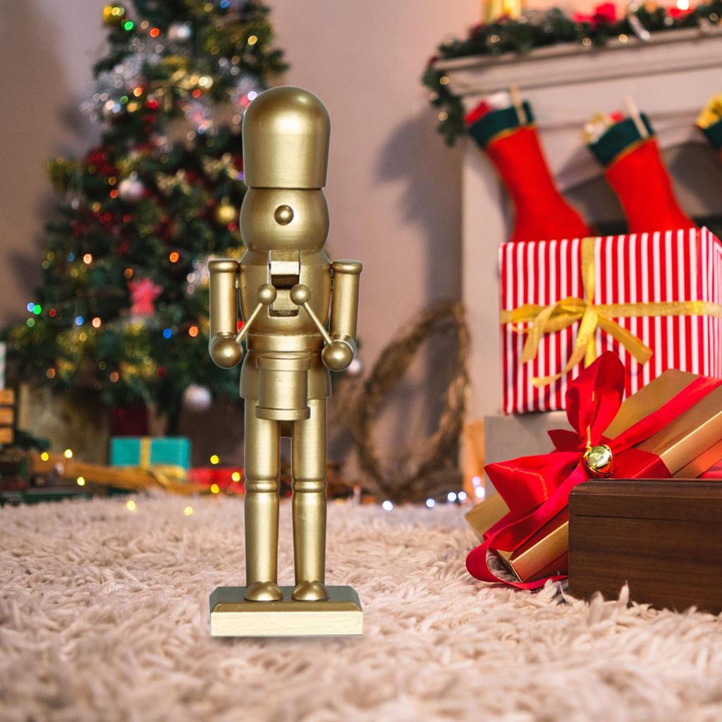 Christmas Nutcracker Figurine Christmas Gift Tabletop Ornament Decorative Statue for Entrance Desk Festival Living Room Party