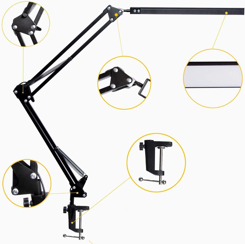 Portable LED Folding Desk Lamp with Anti-Blue Light Soft Glow for Eye Protection and Reading  