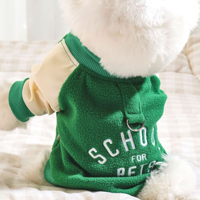 [Domácí mazlíček] Bejzbalový svetr M zelený