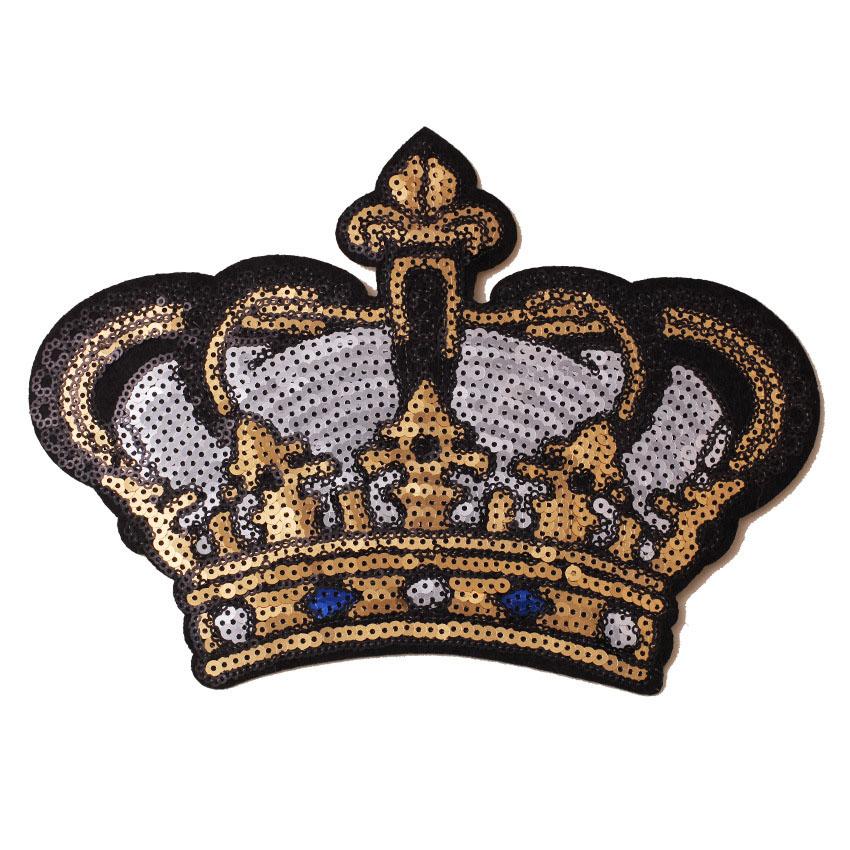 

1Pc Queen Crown Patches Sequins Patch Decoration For Clothes DIY Iron On Patches Appliques