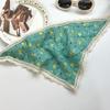 Lattice Triangle Hair Band Strap Soft Wrap Printing Hair Scarf Lace Hair Scarf  Women