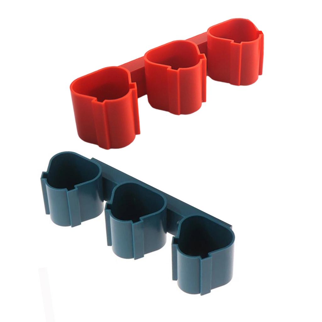 3Slot Battery Holder Tool Storage Bracket for Milwaukee/Bosch 12V Batteries Easy Installation Durability Plastic Design