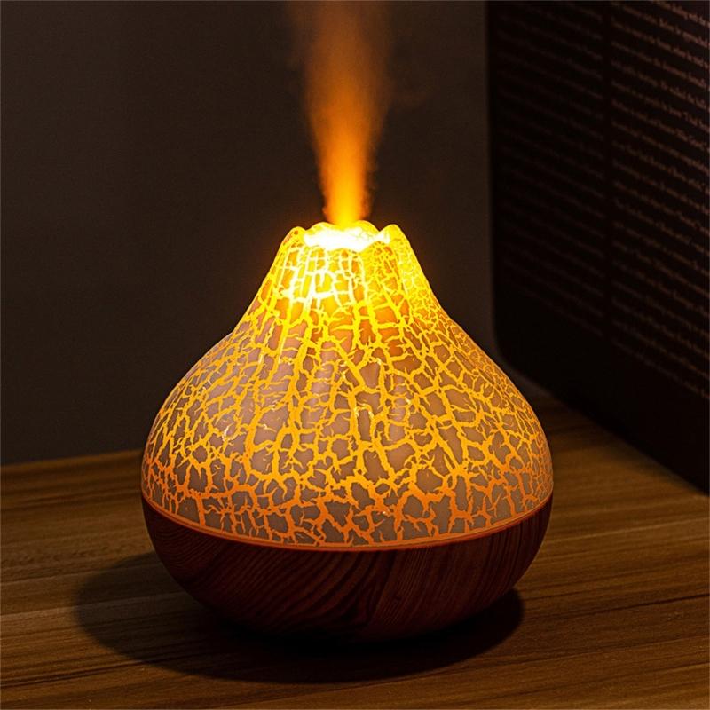 Fashion Volcano Designs Protable Humidifier 300ml Capacity Suitable for Dry Climates Enhances Indoor Air Quality