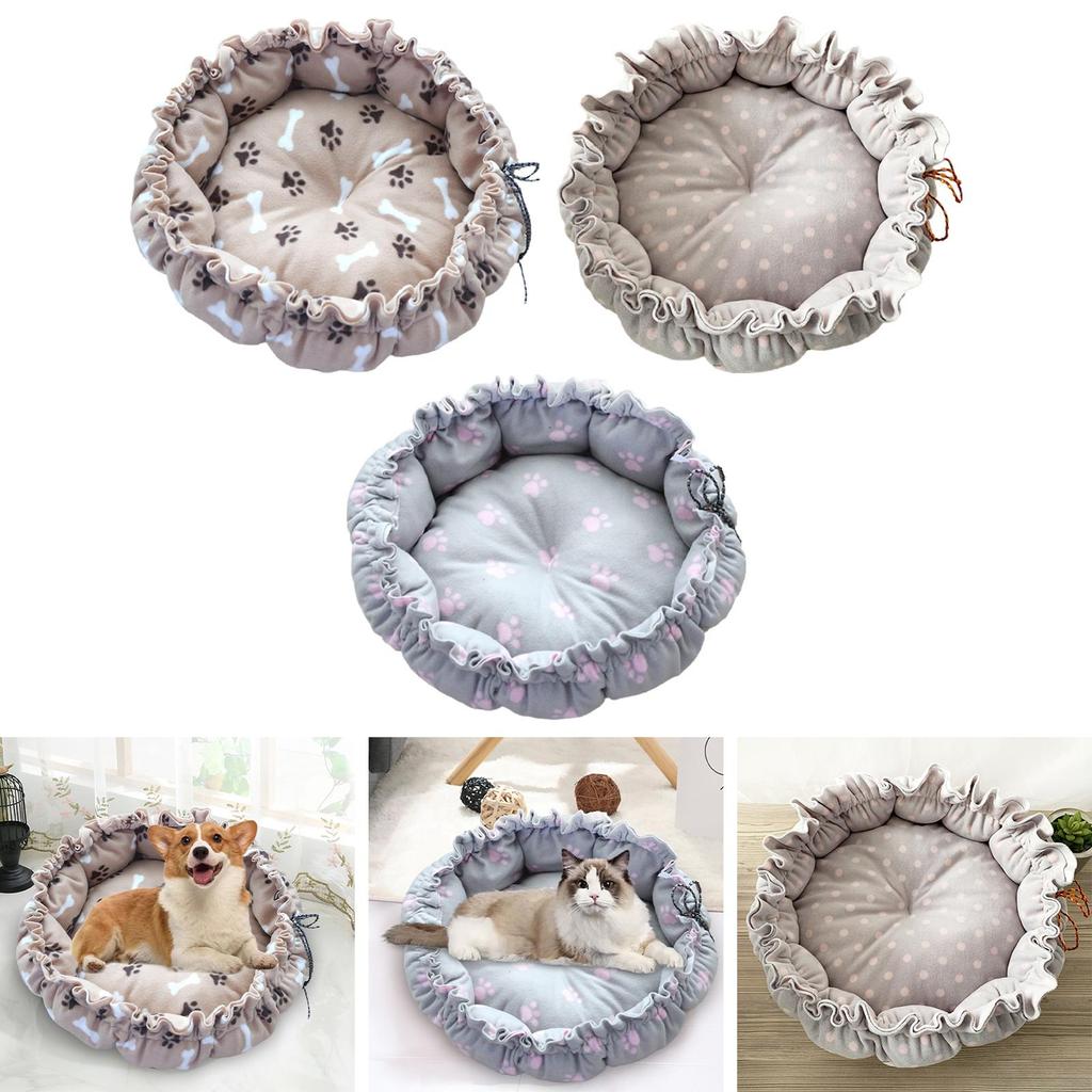 Pet Bed Adjustable Warm Mat Sleeping Basket Round Lightweight Comfortable for
