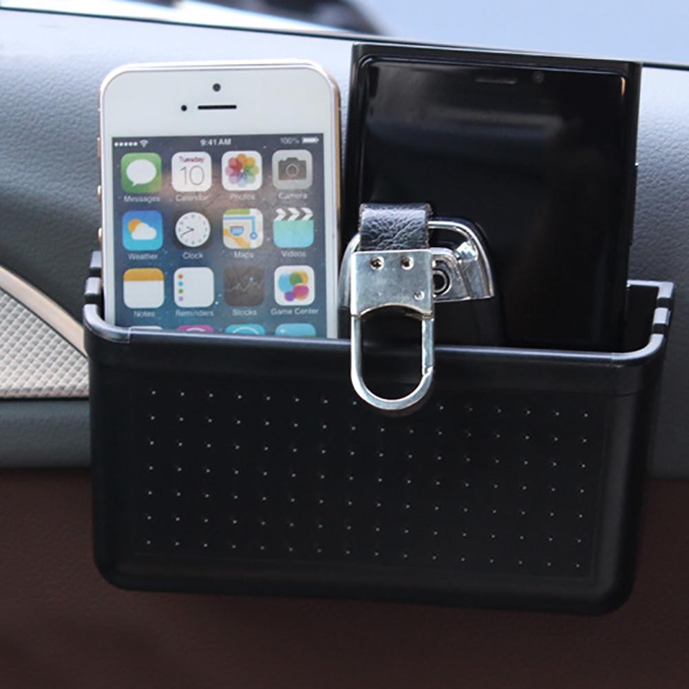 Universal Car Auto Dashboard Phone Holder Self Adhesive Storage Box Organizer