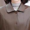 Trench-coat mi-long en cuir PU style coréen pour maman: Minceur, Haut de Gamme, Mode Décontractée pour le Printemps et l'Automne.