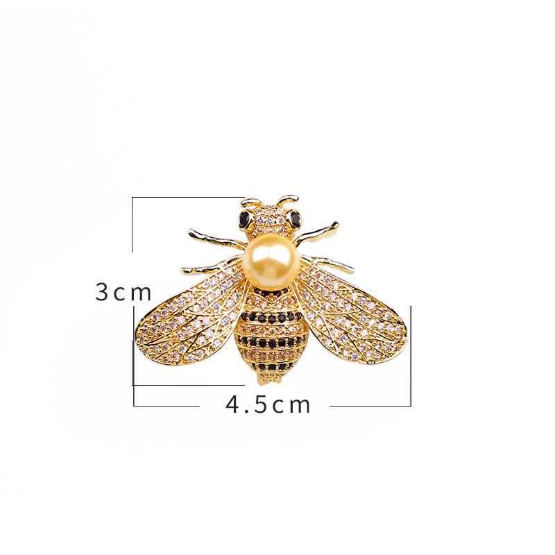 Bee Brooch for High-end Women, Luxurious and Elegant Badge Decoration, Creative and Versatile Clothing Accessories