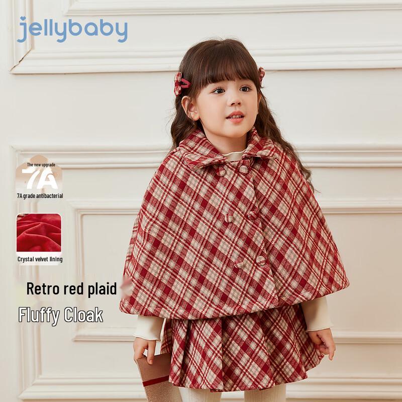 JELLYBABY Girls' Elegant Woolen Poncho
