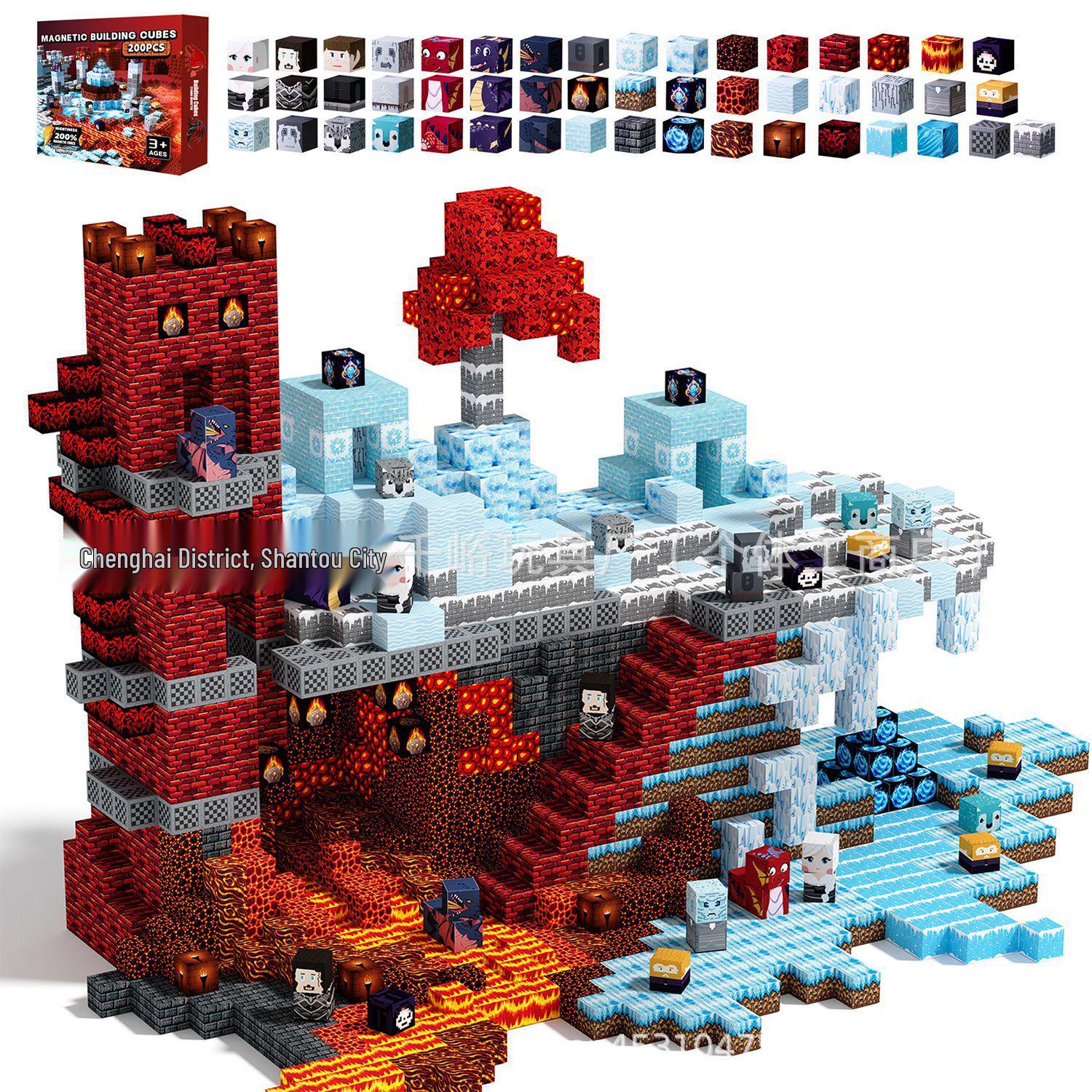 Children s 3D Magnetic Cube Building Blocks Set