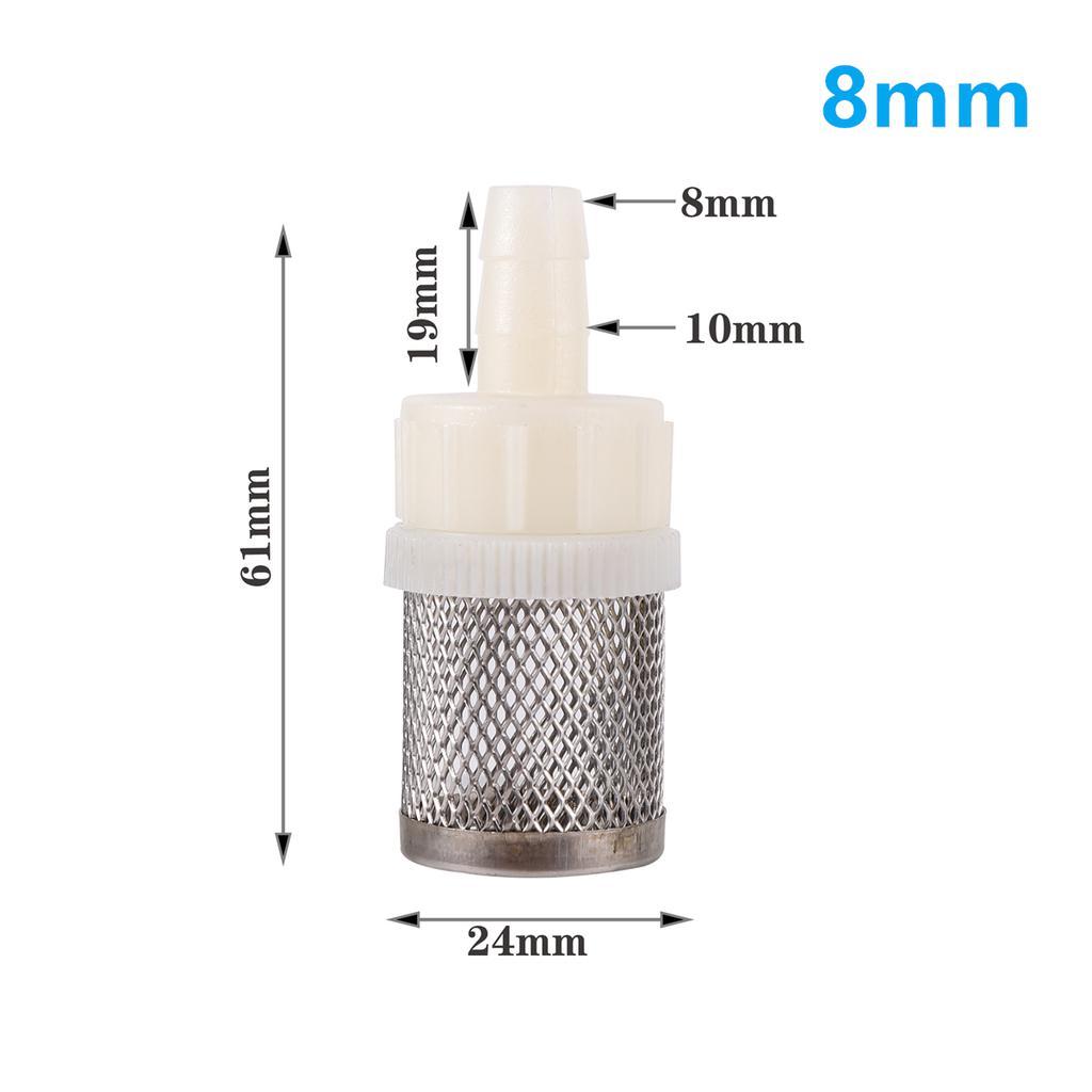 1/2" Thread Stainless Steel Mesh Hose Micro-filter Kit 4mm-20mm Garden Irrigation Car Wash Aquarium Fish Tank Water Filters 5Pcs