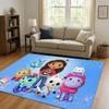 Tappeto Kawaii Casa delle Bambole di Gabby Cartone Animato Ragazza Soggiorno Area Antiscivolo Tappeto Morbido per Camera da Letto Sala Giochi e Divano, Zerbino Decorazione Casa