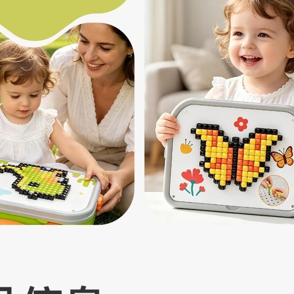 Concentration Training Mushroom Nail Puzzle Toy Color Perception Peg Puzzle Toy 3D Puzzle Toy Baby