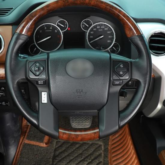 Matte Black Interior Steering Wheel Cover Trim FOR 2016- TOYOTa TUNDRA