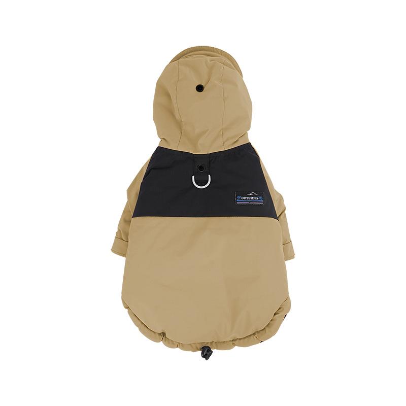 Dog clothes autumn and winter warm outdoor wind jacket Schnauzer Teddy hooded pet clothes