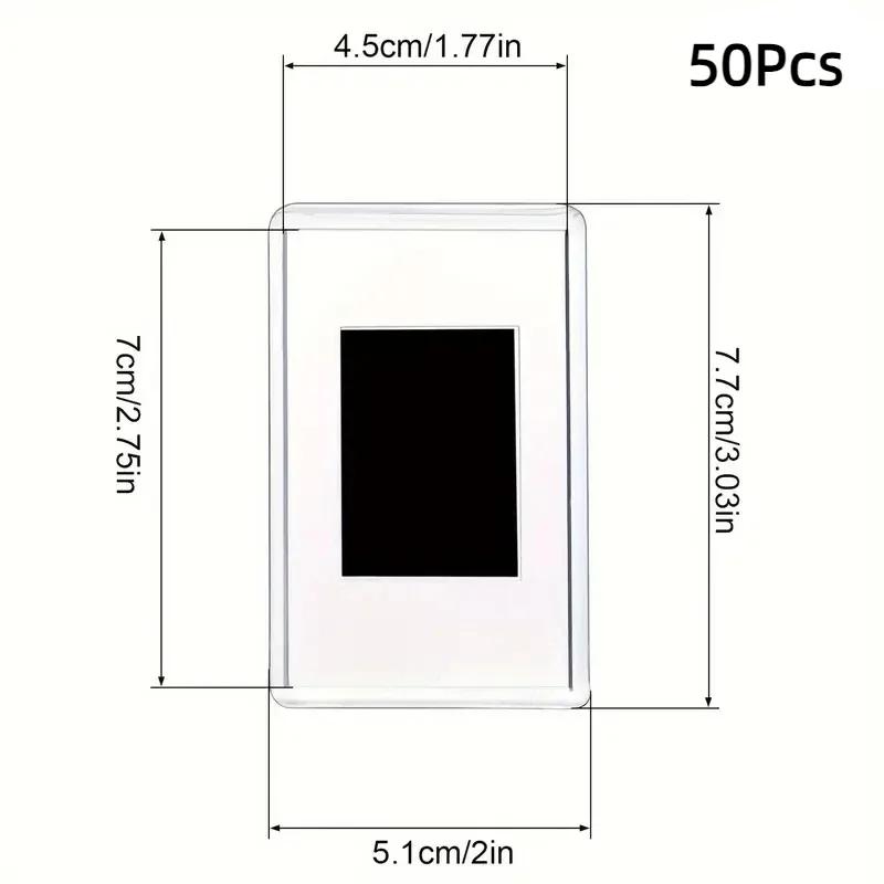 

Top Quality 50Pcs Mini Magnetic Refrigerator Photo Picture Frames, Acrylic Blank Photo Frame, Insert Fridge Magnets Decoration