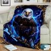 1PC Custom Name Eagle Power Fantasy Art blanket versatile,all-season throw suitable for the living room,bedroom,camping,travel,and gift