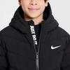 Nike Down Jacket Hooded Fashion Comfortable Windproof Warm Duck Down Mid-Length Kids Jackets Black HV1600-010