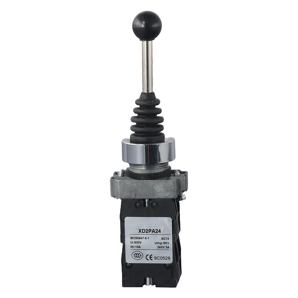 Spring Return 4 Position Joystick Switch AC 380V DC 220V 22mm Joystick Switch Controllers XD2-PA24 Black Cross Joystick Switch