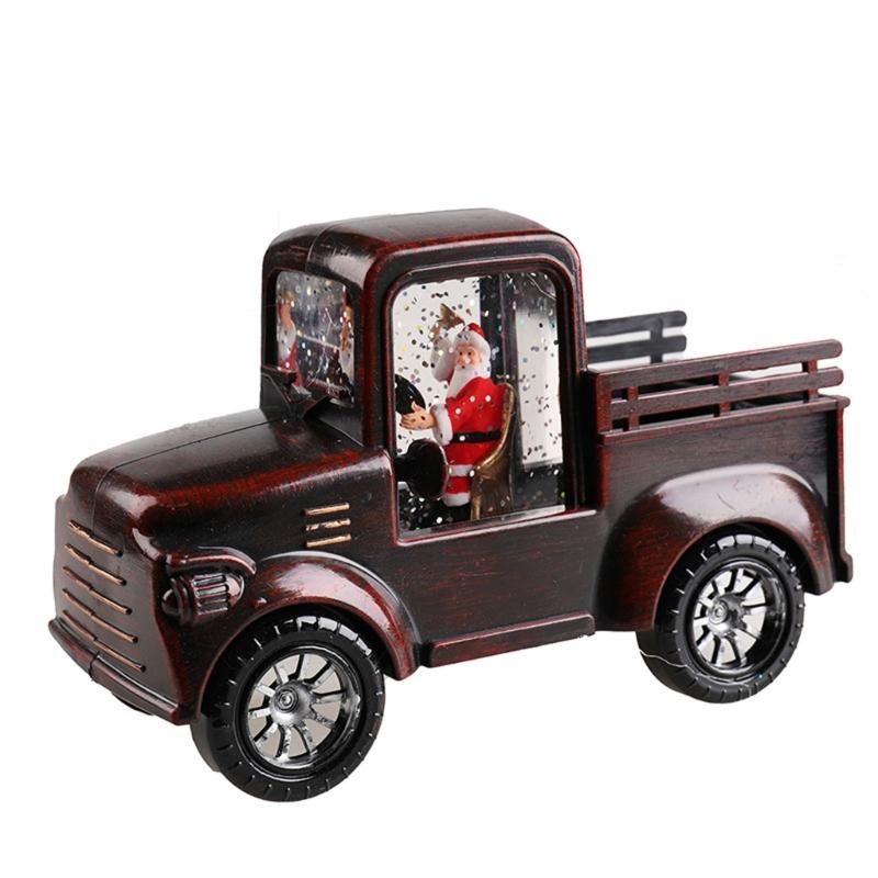 

Outdoor Lantern Santa Driving a Car Lights Christmas Decor Holiday Decorations красный