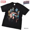 EVERSOUL Marvel Short Sleeve T-Shirt, Captain America, Avengers, Iron Man, Venom, Hulk, Birthday Gift, Men's, Black, XL Size [Parallel Import]