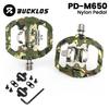 BUCKLOS Bike Pedal Non Slip MTB Road Bicycle Pedal Platform Dual-Funcion Flat Clipless Ultralight Cycling Cleat Pedals Bike Part