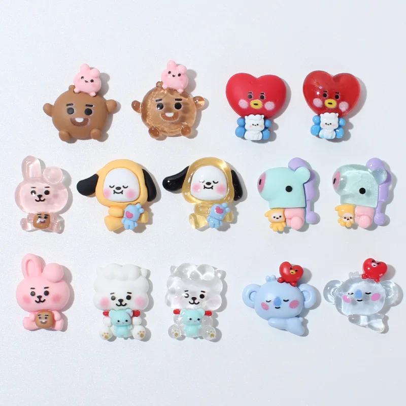cartoon Cute BT21 themed charm suitable for slippers and sandals 3D soft PVC shoe charm DIY fashion shoe decoration accessory
