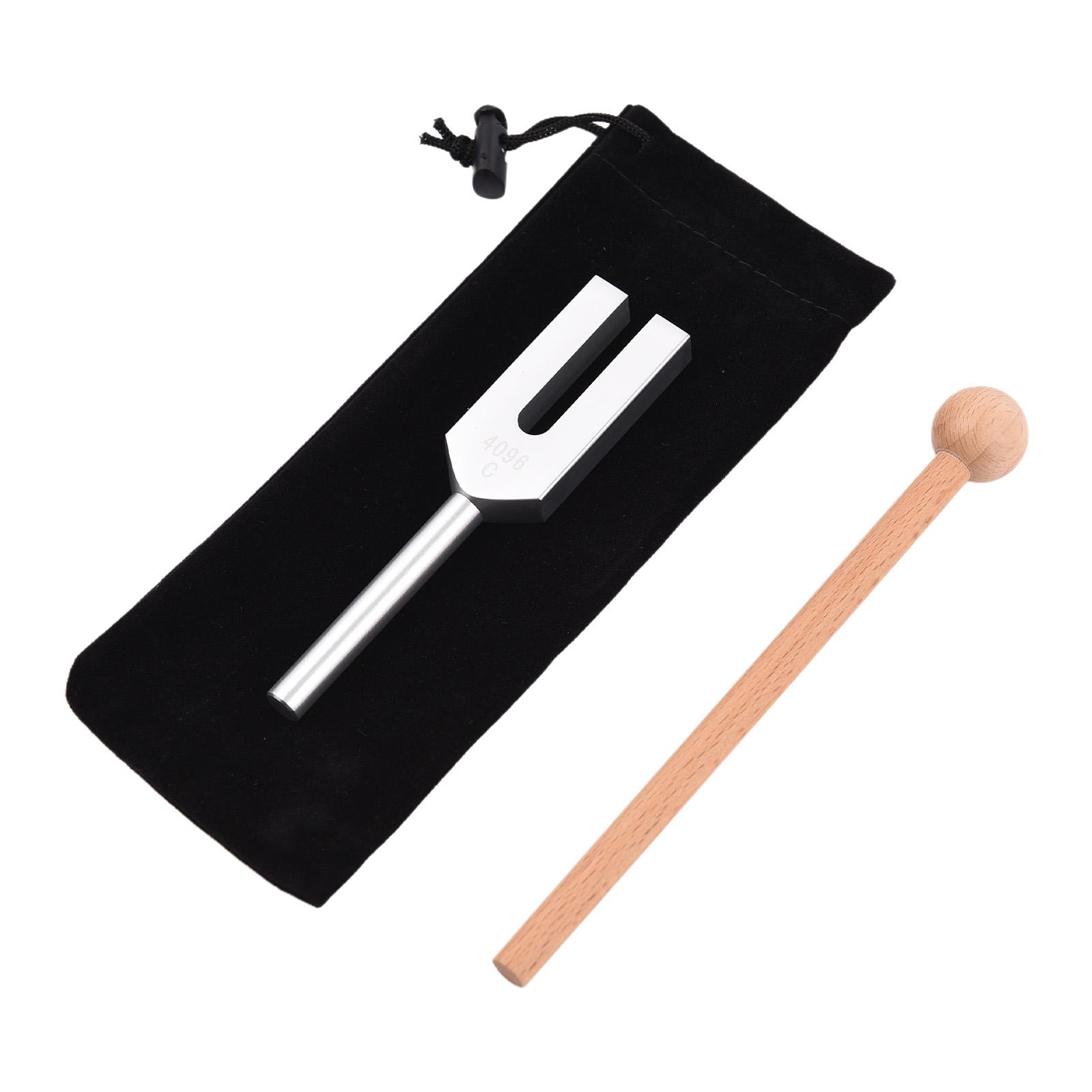 

Камертон 4096 Гц с деревянным молотком для звука, музыкальный инструмент, йога, релаксация, алюминиевый сплав