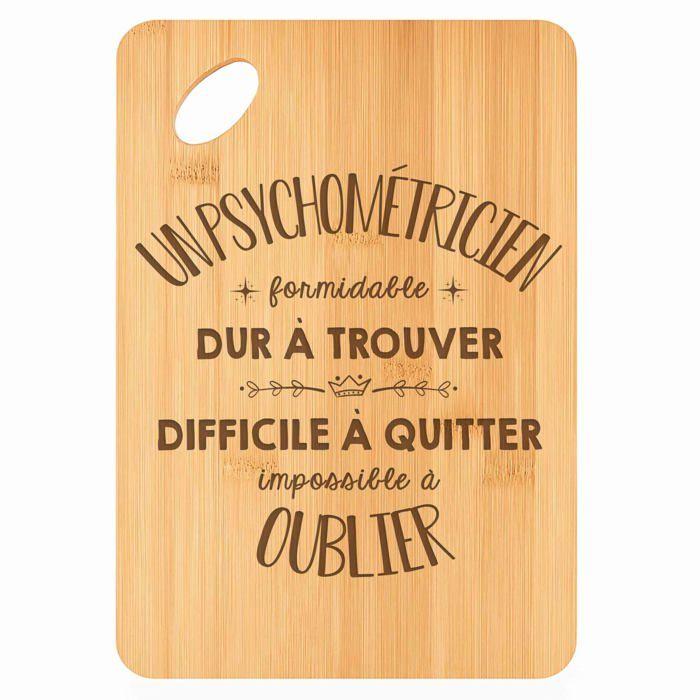Planche à découper - PLANETEE - Un Psychométricien Formidable - Bambou - 30 x 20 x 1 cm - Gravée