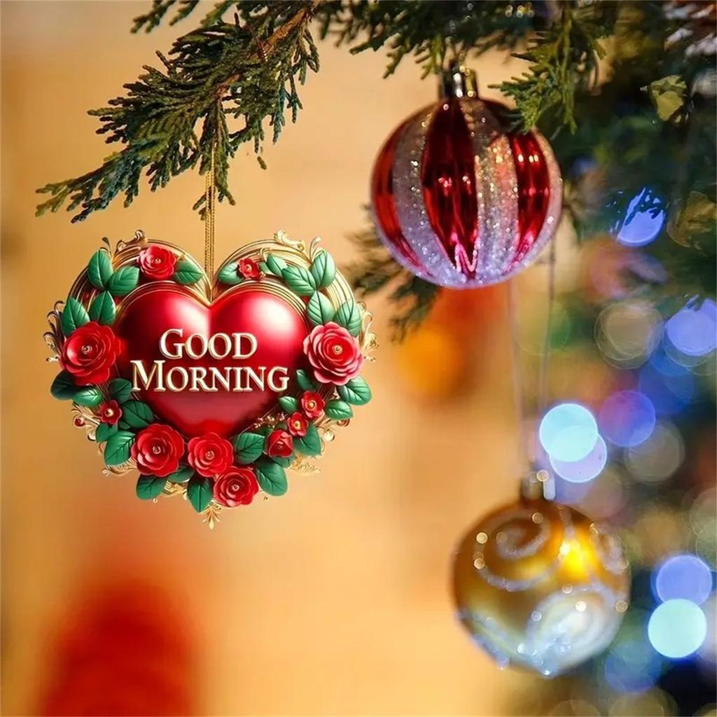 Valentine's Day Acrylic Love Pendant Holiday Gifts Cross-border Car Plane Pendant Christmas Tree Decorations