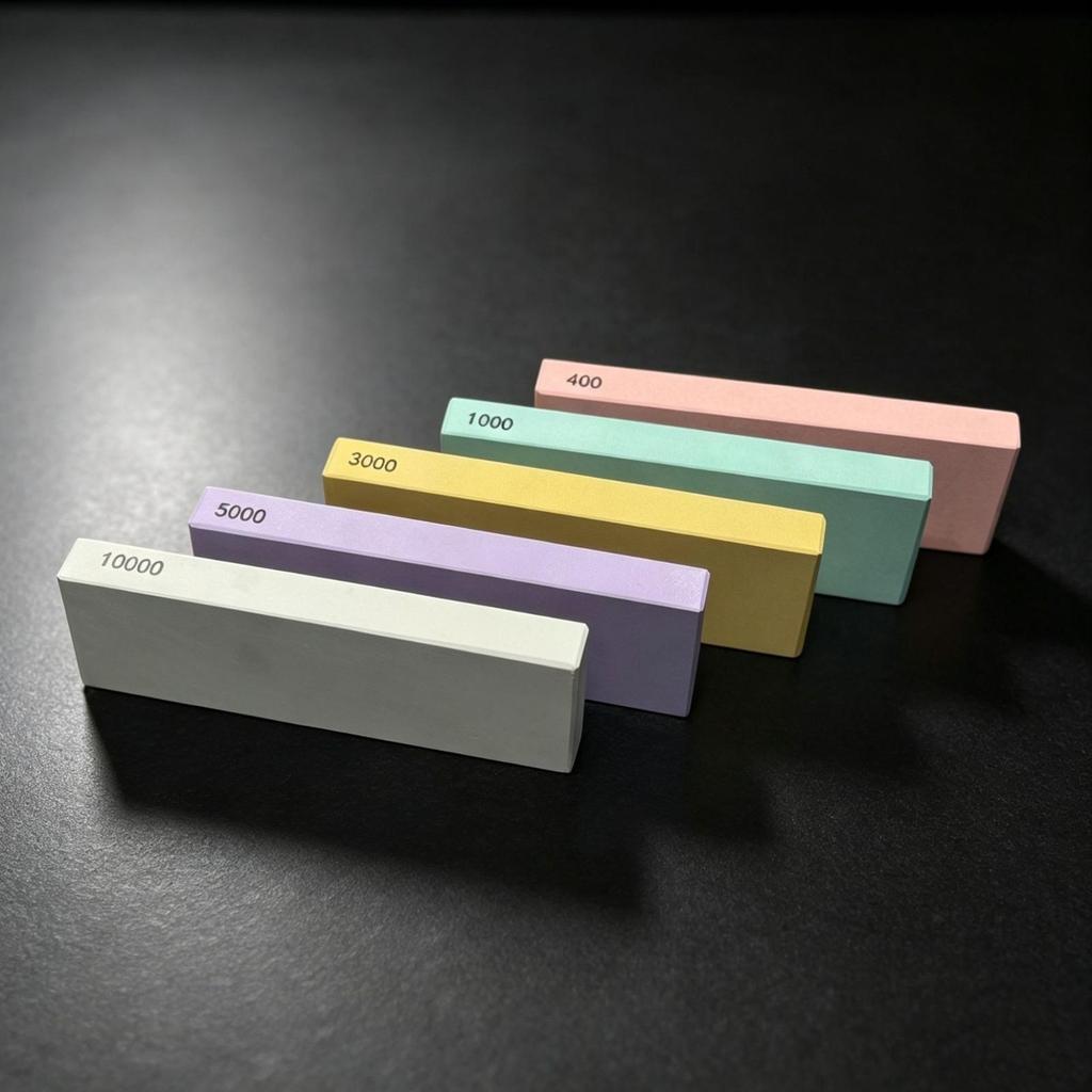 5 Pieces Rectangular Sharpening Whetstone Aluminum Oxide