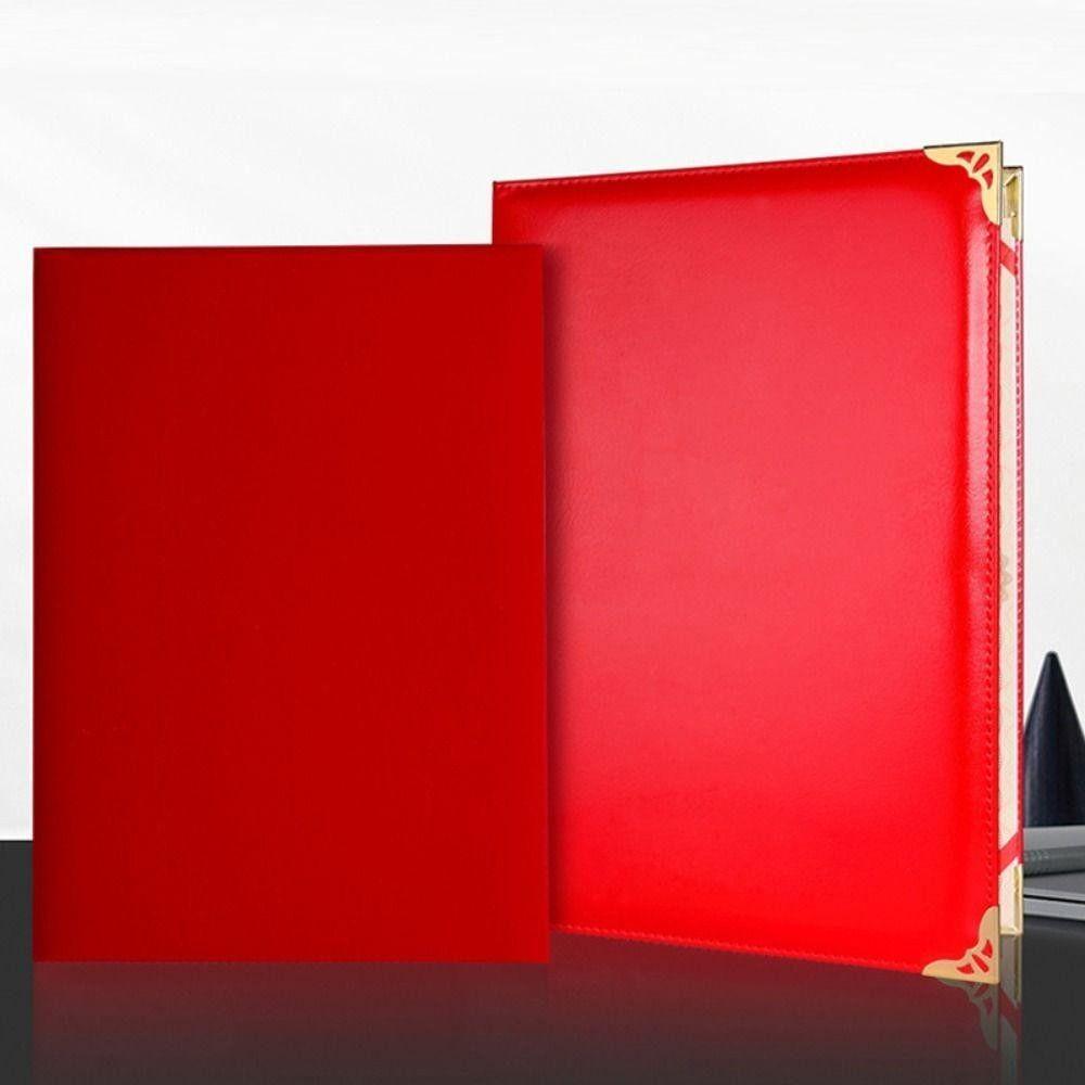 1Pcs Thicken A3 A4 Paper Hardcover Plush Surface File Page Folder  Signing Contract