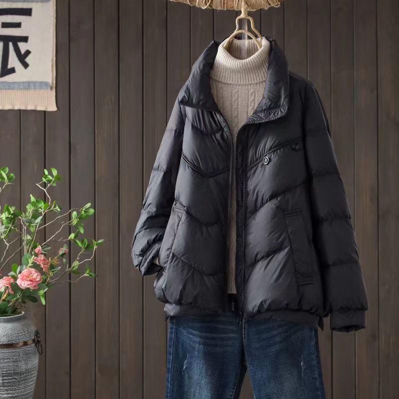 2025 Damen Koreanischer Stil Locker Übergröße Daunenmantel