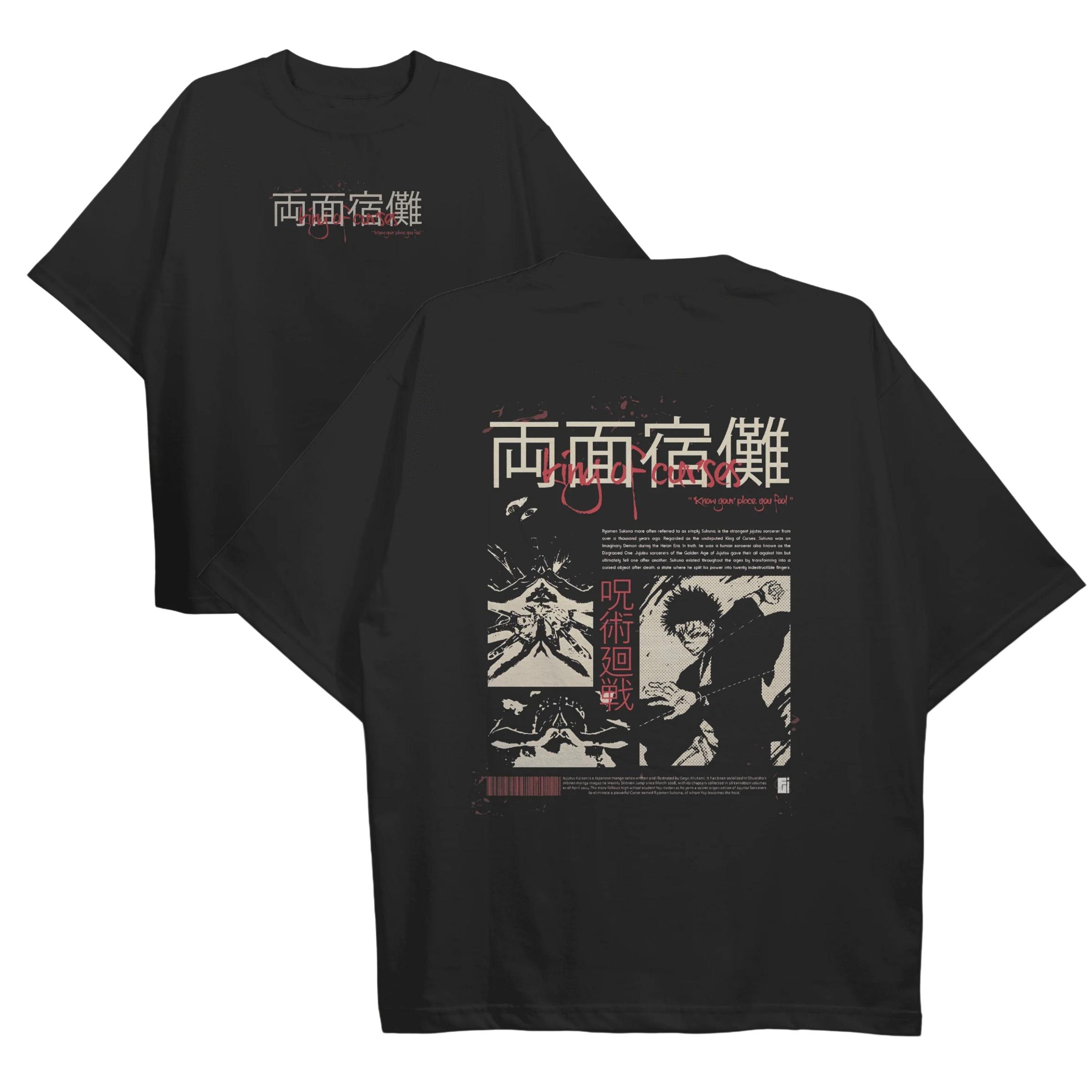 

Cursed King Sukuna Jujutsu Kaisen Graphic TShirt 100Cotton Oversized Shirt unisex Y2k Unisex Short Sleeve ONeck Selling Popular 3XL