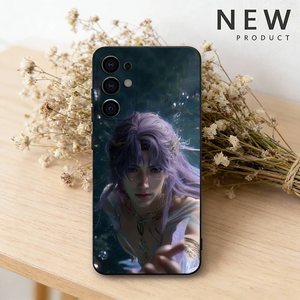 

l-Love and Deepspace phone Case For Samsung S26,25,24,21,22,23,30,20,Ultra,Plus,Fe,Lite Black Soft Cover Samsung S25ULTRA