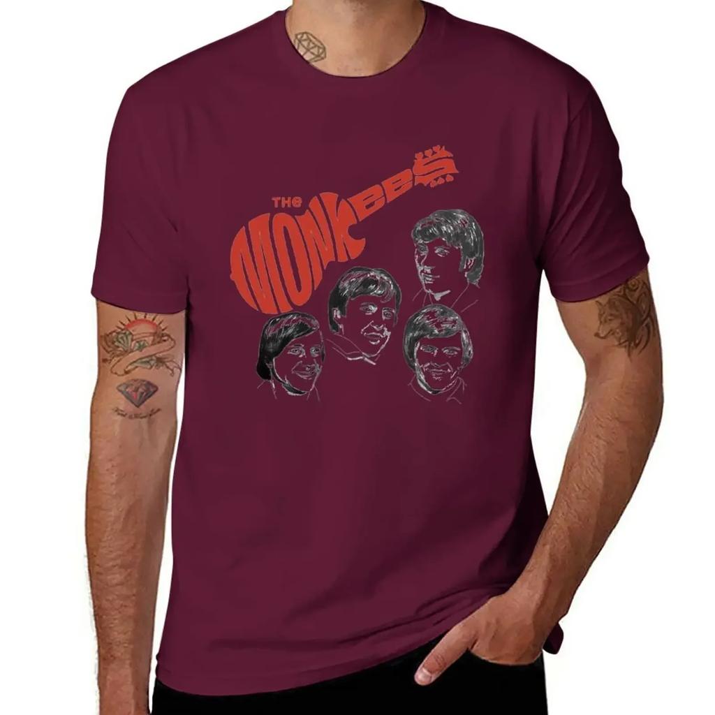 Monkees T-Shirt Short Sleeve Tee Heavyweights Kawaii Clothes Men's T-shirts