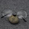 Round Frame Eyeglasses Simple Vintage Metal Frame Clear Lens Glasses Eyewear Oversized Circle Eye Glasses All Match for Students