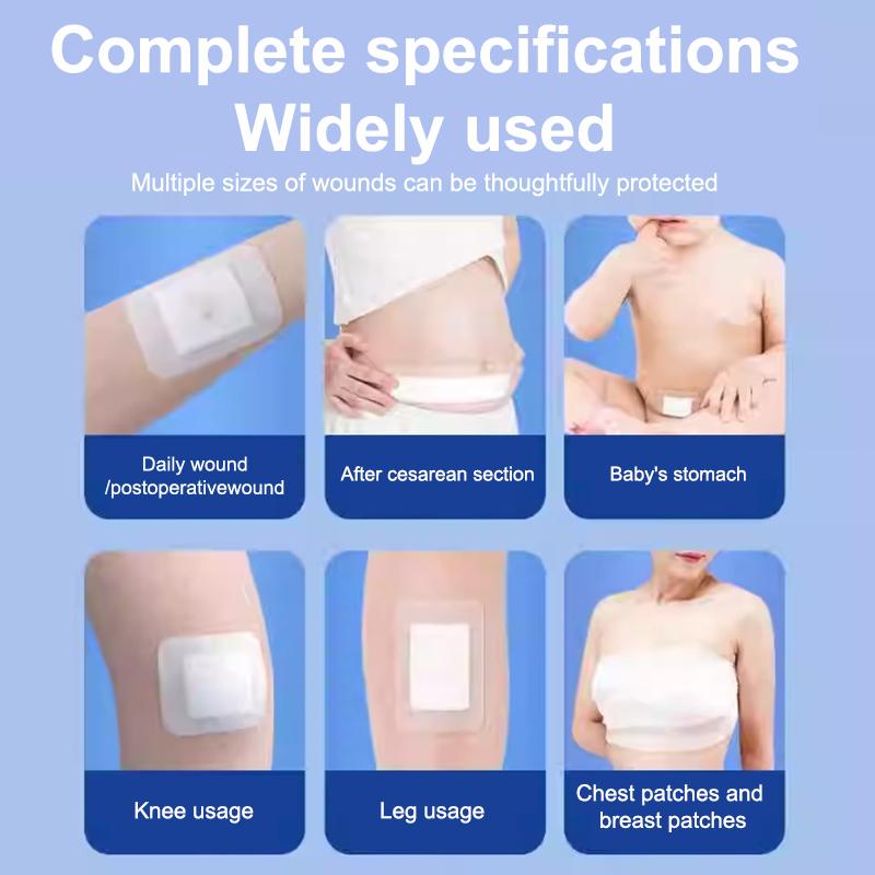 10Pcs Adhesive Dressing Wound Sterile Breathable Protective Sticker Dressing Healing Patch Wound Care Pad