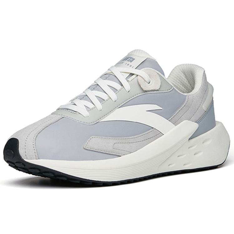 Anta Icing Cushioning Slip Resistant Abrasion Resistant Low top Sports Casual Shoes Gray White Black 912228856-1